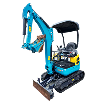 Mini-excavatrice d'occasion de 1,7 tonne d'origine japonaise, excavatrice sur chenilles avec moteur, pompe hydraulique, boîte de vitesses et engrenages importés