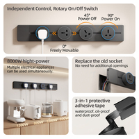 Adaptateur de charge multi-appareils USB Type-C KSQ Industrial avec prises UK/EU/US/FR/Thaïlande/Brésil pour prise de courant de bureau