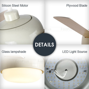 New Arrival 44inch Điều khiển từ xa động cơ đồng <span class=keywords><strong>LED</strong></span> quạt trần với ánh sáng bán buôn 3 Ván ép Blades Đèn quạt - Product Image 5