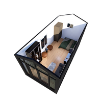 Maison conteneur modulaire de luxe pliable, résistante aux intempéries, au tremblement de terre et au feu, de 20 pieds ou 40 pieds, pour bureau, bâtiment ou villa