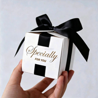Boîte cadeau transfrontalière avec estampage à chaud et procédé de gaufrage, mini-boîte cadeau pour bougie, boîte à dragées pour mariage, Noël