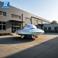 Grand modèle de soucoupe volante gonflable lumineuse, idéal pour les événements sur le thème de l'espace et la décoration d'expositions technologiques