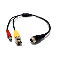 Adaptateur M12 4 broches CCTV mâle vers BNC DC RCA femelle, câble adaptateur pour caméra de sécurité CCTV, connecteur d'extension, état neuf