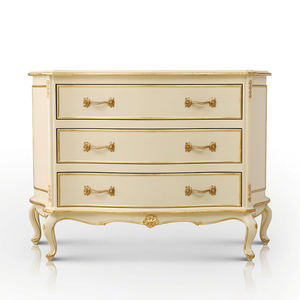 Französische Luxus handgemachte Gemälde Goldfolie Eschenholz geschnitzte Side board Truhe mit <span class=keywords><strong>3</strong></span> Schubladen Wohnzimmer Antikes Side board - Product Image 4