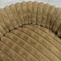 Lit pour chien et chat ETRIP PET confortable en forme de donut, couleur kaki, chaud et apaisant