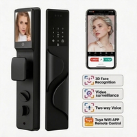 Serrure de porte intelligente Cloud Facial Tuya Wifi Ttlock avec reconnaissance faciale 3D automatique, empreinte digitale et caméra