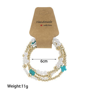 Set di Braccialetti dell'Amicizia <span class=keywords><strong>2026</strong></span> per Donne, 4 Pezzi/Set, Bracciali Regolabili con Perline e Ciondoli a Croce, Colorati ed Elastici, Regalo Boho Impilabile - Product Image 4