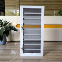 Fenêtre à persiennes en aluminium antivol MINGLEI avec verre trempé de sécurité teinté pour maison