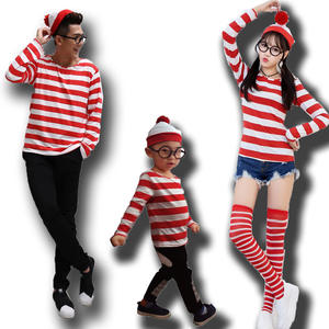 Disfraces Familiares de Halloween, <span class=keywords><strong>Disfraz</strong></span> de <span class=keywords><strong>Anime</strong></span> Británico de Where's Wally, <span class=keywords><strong>Disfraz</strong></span> de Cosplay para Parejas, <span class=keywords><strong>Disfraz</strong></span> de Detective Wally para Carnaval - Product Image 1