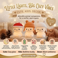 Veilleuse portable en silicone coloré pour bébé, lapin personnalisé, mignon, LED faible intensité, mini dessin animé, changement de couleur, animal coloré
