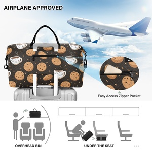 Sacs de voyage pliables personnalisés avec logo, imperméables, matelassés, pour hommes et femmes, avec fermeture éclair, pour le sport et la gym - Product Image 5