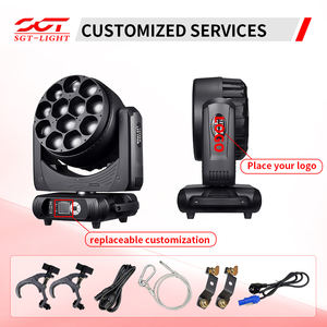 Projecteur LED mobile d'intérieur haute puissance 12*40W RGBW 4-en-1 avec zoom, contrôle DMX512 pour discothèques, DJ et spectacles nocturnes - Product Image 3