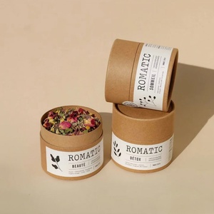 Recyclable Wholesale Food-grade Luxury Decorative Label Printed Packaging Gift Tube Coffee Black Tea Cylindrical Packaging Tube - Product Image 2