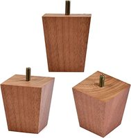 Pieds de canapé en bois antique de taille personnalisée pieds de lit rectangulaires et carrés pour accessoires de meubles de salon et d'appartement