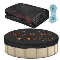 Filet de piscine rond noir Blue Ocean LL14WSWF en maille tricotée anti-feuilles et débris – Économise du temps de nettoyage – Fabriqué en Chine