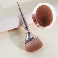 DailyQueen Bueart 9 Pcs Rose Gold Handle Professional Makeup Brushes Soft Silicone/Fiber Hair Angular Blush Flat Brush Brush