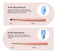 Lot de pinceaux professionnels pour nail art – Stylo de précision pour gel UV, pinceau de photothérapie, pinceau à fleurs, outils de nail art