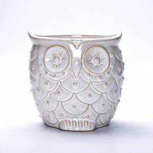 Aero Animal <span class=keywords><strong>Pot</strong></span> <span class=keywords><strong>de</strong></span> fleur en céramique émaillée Succulent Owl Planter for Home Garden Decor <span class=keywords><strong>Promo</strong></span> for Nursery Floor Usage Supplies - Product Image 1