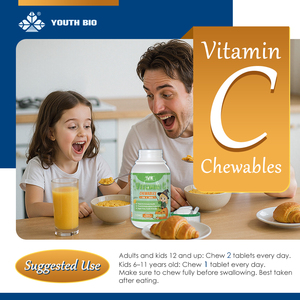 Ácido Ascórbico Vegano 200mg, Tabletas Masticables de Vitamina C, Ilumina tu Aspecto, Mejora la Absorción de Hierro, Envío Exprés - Product Image 6