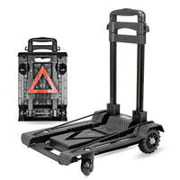 BAOYU 4 roues chariot pliable en plastique utilitaire chariot multi-fonctionnel Portable pliant bagages camion à main chariot à provisions chariot