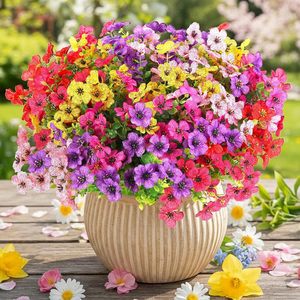 BH260810 Bouquets de <span class=keywords><strong>fleurs</strong></span> sauvages artificielles résistantes aux UV, arbustes en plastique pour la décoration extérieure des jardinières, des porches et des paysages - Product Image 2