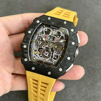 Reloj Deportivo de Negocios con Diseño Hueco 2026, Cristal de Zafiro de Alta Calidad, Caja de Fibra de Carbono, Movimiento Mecánico de Silicona para Hombre