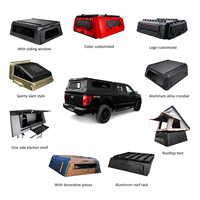 Pickup Canopy for RAM 1500 6.4ft Bed Hard Top with Side Windows and Lock