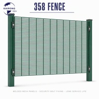 Panneau en bois d'ingénierie robuste et durable, panneau en maille soudée anti-escalade pour périmètre de site, clôture de sécurité 358 en acier thermolaqué