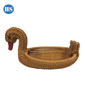 Cesta de Mimbre con Forma de Animal, Bandeja Tejida para Frutas, Organizador de Almacenamiento de Aperitivos para Sala de Estar, Cocina, Decoración del Hogar - Product Image 1