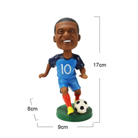 Personnalisable Joueur de Football Figurine Bobblehead Résine Artisanat Cadeau Décoratif Sculpture Figurines Bobblehead Résine Gif Figurines