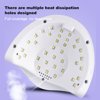 Lampe à ongles UV LED SML avec cadre circulaire, affichage numérique, plusieurs réglages de minuterie, base amovible pour salon de manucure et manucure à domicile