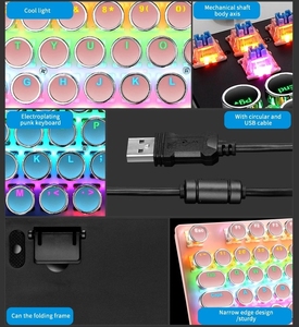 Gaming Mechanical Wired Keyboard 2.4Ghz USB RGB Backlit Blue Red Switch 87 Keys New Plastic Metal Anti-Ghosting <b>PC</b> Laptop Tablet - Product Image 5
