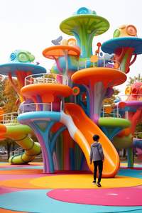 Elegante parque infantil al aire libre de tono neutro para jardines minimalistas - Product Image 2