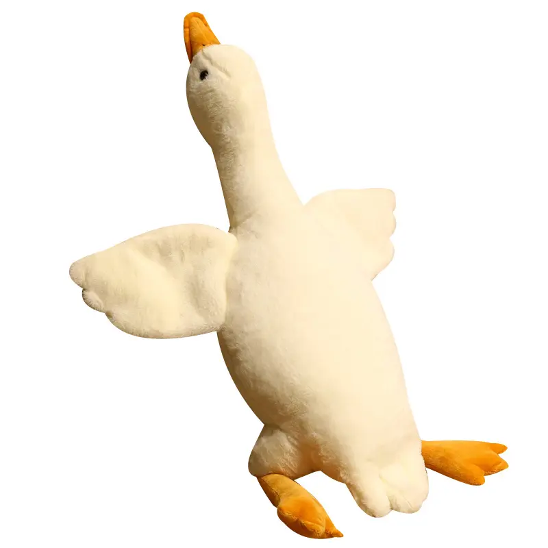 2402 New Fluffy Duck Plüschtiere Schlaf kissen Kinder Mädchen Geburtstag Weihnachts geschenk Niedliche Tier Gefüllte Schwan Gans Puppen Boden matte