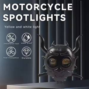 Système d'éclairage automobile 12V 24V, phares avant LED pour moto, double couleur jaune et blanc, lumière auxiliaire en aluminium pour voiture universelle - Product Image 6