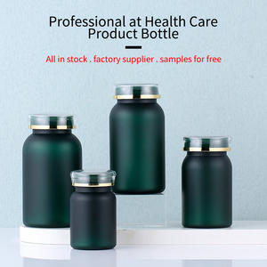 Op voorraad: Op maat gemaakte groene matte PET-fles voor vitamine supplementen, medische fles, plastic pillenfles - Product Image 2