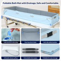 Matelas de bain pliable en plastique pour personnes âgées et handicapées