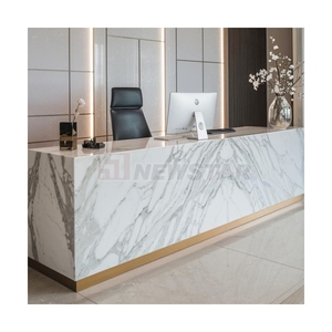 Modern Small Table Marble Cashier Office Building Supermarket Company Reception Desk - Product Image 6