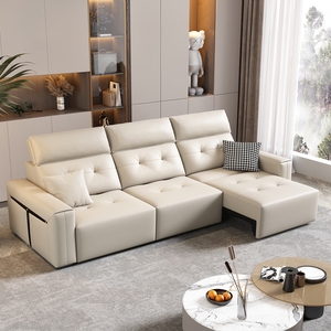 Sofá Cama Eléctrico Popular, Moderno y Suave, con Control Remoto, Multifuncional, de Cuero, Tipo Nube, para Sala de Estar y Hogar - Product Image 4