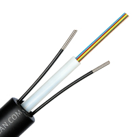 Kabel Serat Optik Luar Ruangan Non-Logam FRP All-Dielectric GYFXTY G.652D Central Loose Tube Aerial Duct 2-24 Core