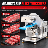 Machine à trancher la viande fraîche automatique professionnelle, épaisseur réglable, pour bœuf, agneau, porc, pour la préparation des aliments en restaurant