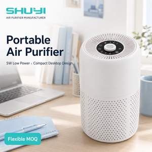 <span class=keywords><strong>Purificateur</strong></span> <span class=keywords><strong>d</strong></span>'<span class=keywords><strong>air</strong></span> compact pour bureau avec veilleuse, aromathérapie, filtre HEPA véritable H11 H13 pour bureau, chevet, petite pièce - Product Image 1