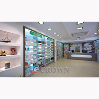 Showcase Name Plate showcase Popular Drug Cabinet Pharmacy Shop Design OEM