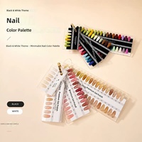 Présentoir Minimaliste Magnétique pour Nuancier de Couleurs de Vernis à Ongles, Support de Table pour Carte de Couleurs de Gel