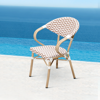 Blanc Brun Meilleur Patio Osier Bar Salle À Manger Fauteuils Meubles Jardin Extérieur Bistro Rotin Aluminium Chaises