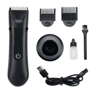 Pritech, recortadora inalámbrica impermeable para hombres, recortadora profesional de vello púbico para la ingle para hombres, eléctrica, logotipo personalizado - Product Image 1