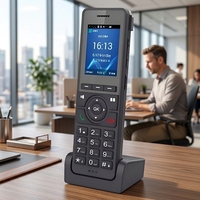 Téléphone VOIP de bureau avec 2 lignes SIP, écran 2,4 pouces, Wifi double bande 2,4G, carte SIM 4G