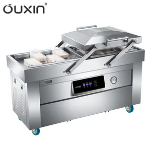 OUXIN OX-600AS Stand Doppel kammer packer mit Fischs teak Hardware Liquid Beef Vakuum verpackungs maschine Vakuum ier gerät Elektrisch