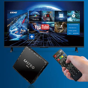 Boîtier Smart TV 4K OEM, console de jeu Android TV <span class=keywords><strong>Stick</strong></span> M8Pro Mini 64 Go, console multi-jeux 15 000 jeux, manette sans fil 2,4 GHz - Product Image 1