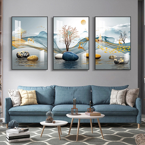 Décoration Murale Nordique pour Salon, Peinture Moderne et Simple pour Fond <span class=keywords><strong>de</strong></span> Canapé, Ambiance <span class=keywords><strong>Salle</strong></span> à <span class=keywords><strong>Manger</strong></span>, Murale <span class=keywords><strong>de</strong></span> Chambre à Coucher - Product Image 2